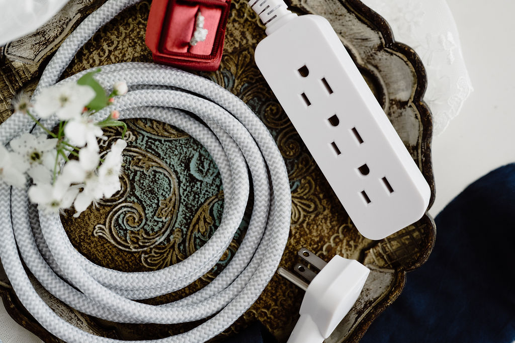 Compact power strip for your wedding day emergency kit