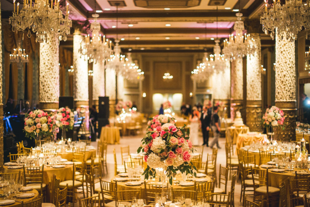 Wedding Reception Tables Gold Coast Ballroom Drake Hotel Chicago